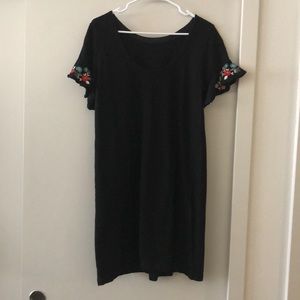 LOFT Dresses - Loft Floral Embroidered Flutter Swing Dress LOFT Dresses - Loft Floral Embroidered Flutter Swing Dress